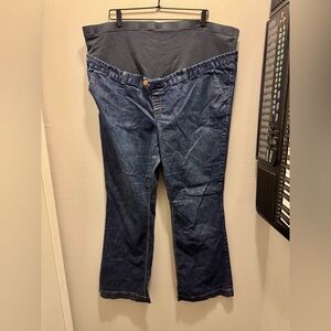 Old Navy Women's Dark Blue Flare Maternity Jeans